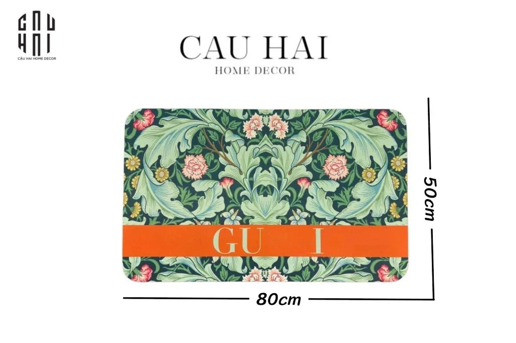 THẢM CỬA MICROFIBER 50X80 - BOTANICA GG - DOOR MAT - CẬU HAI HOME DECOR