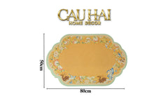 Thảm Cửa Microfiber 50x80 Cam Trendy - Đào Viên Xuân Cảnh-CẬU HAI HOME DECOR