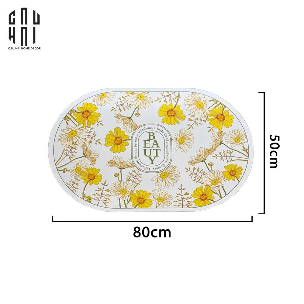 THẢM CỬA MICROFIBER - 50x80 DAISY - CẬU HAI HOME DECOR