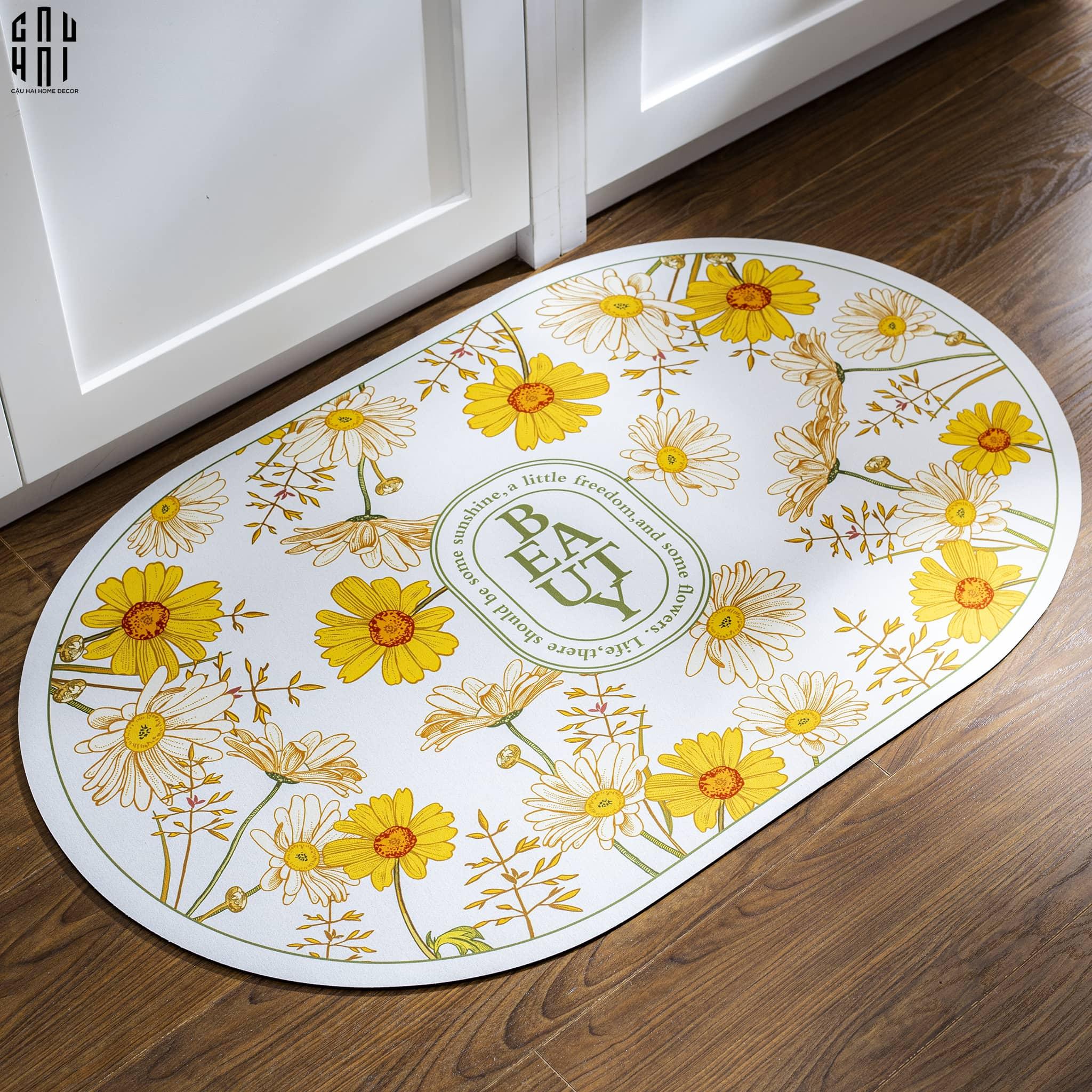 THẢM CỬA MICROFIBER - 50x80 DAISY - CẬU HAI HOME DECOR