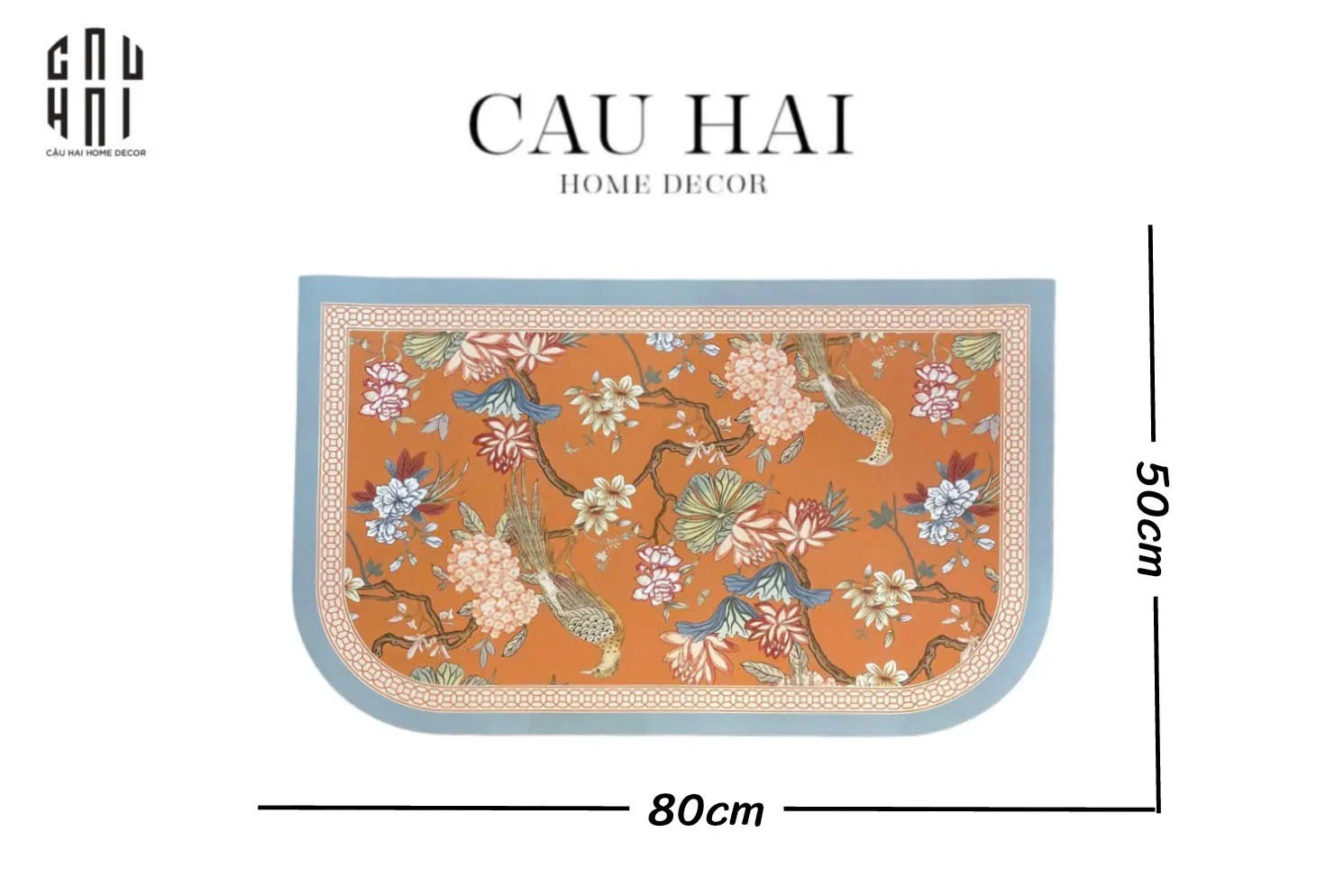 THẢM CỬA MICROFIBER 50X80 BIRD OF DYNASTY - CẬU HAI HOME DECOR