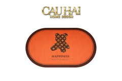 Thảm Cửa Microfiber 60X90 - Bear - Brick Terra Coin-CẬU HAI HOME DECOR