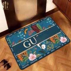 Thảm Cửa Microfiber 60X90 - Jungle Gg - Navy-CẬU HAI HOME DECOR