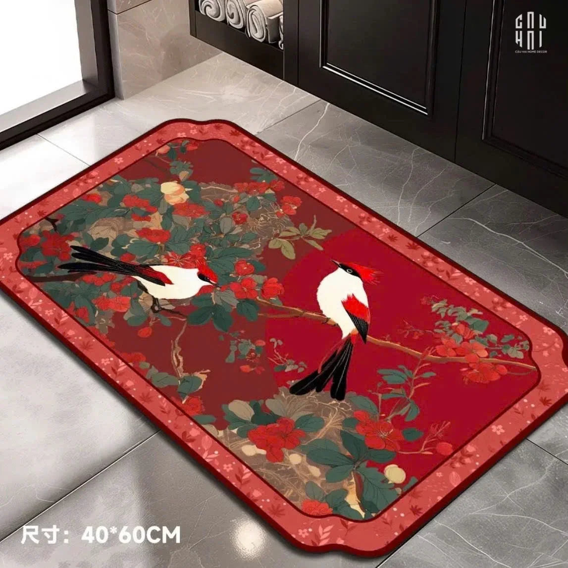 THẢM CỬA MICROFIBER 60X90 - SONG ĐIỂU DOOR MAT - CẬU HAI HOME DECOR