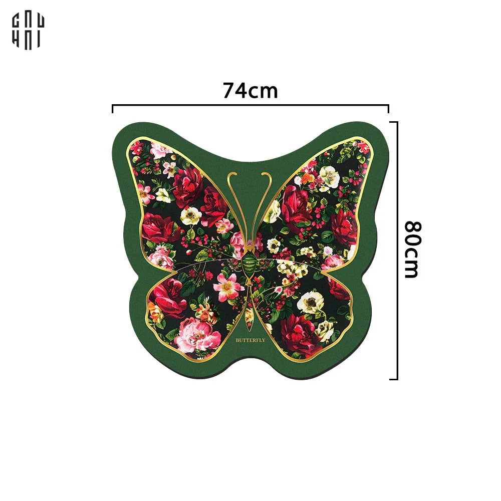THẢM CỬA MICROFIBER - 74x80 GREEN BUTTERFLY-CẬU HAI HOME DECOR