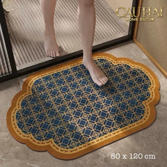 Thảm Cửa Microfiber 80 X 120 - Ming Dynasty Legacy Lattice-CẬU HAI HOME DECOR