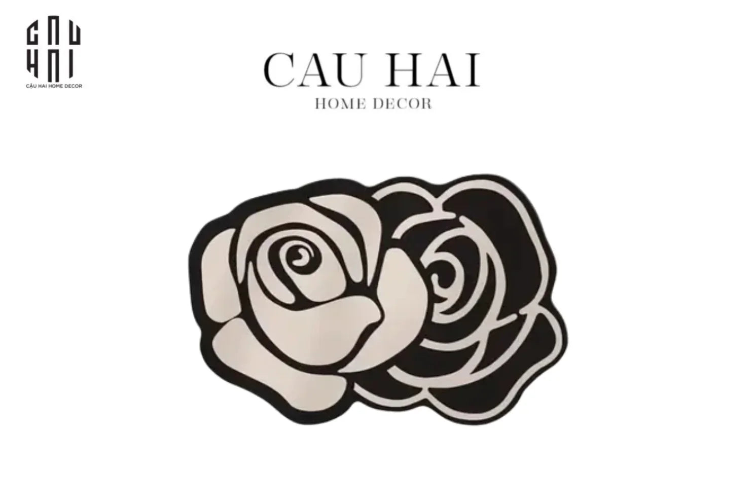 THẢM CỬA MICROFIBER - 80x120 MONOCHROME ROSE - DOOR MAT-CẬU HAI HOME DECOR