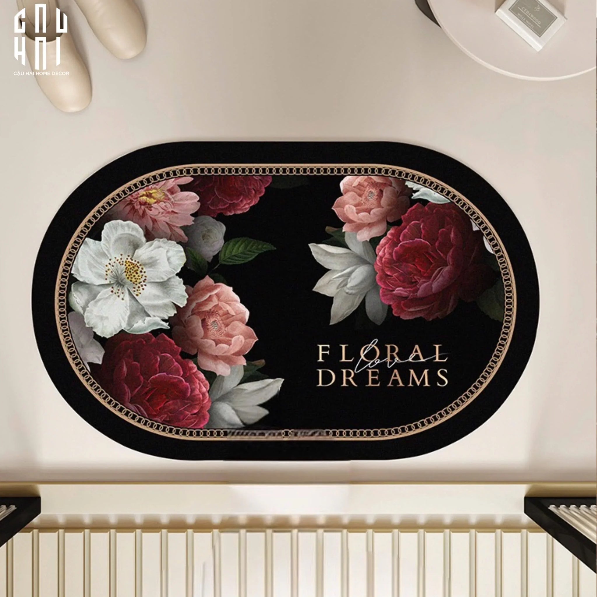THẢM CỬA MICROFIBER - DOOR MAT - 40x60 FLORAL DREAM-CẬU HAI HOME DECOR