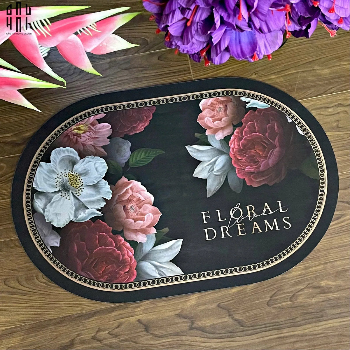 Thảm Cửa Microfiber - Door Mat - 40X60 Floral Dream-THẢM CỬA-Đối tác tại Trung Quốc theo từng đơn đặt hàng-CẬU HAI HOME DECOR