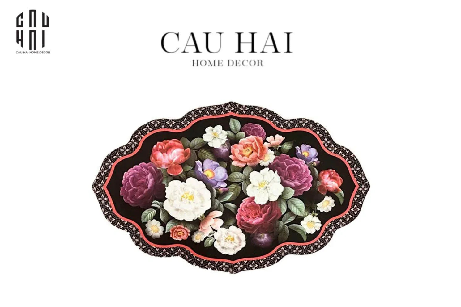 THẢM CỬA MICROFIBER - DOOR MAT - 50x80 PEONY-CẬU HAI HOME DECOR
