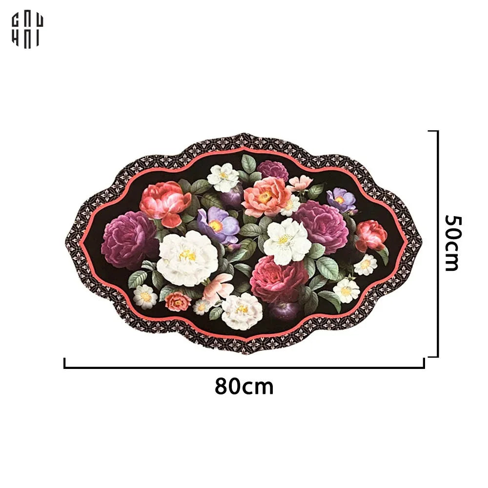 THẢM CỬA MICROFIBER - DOOR MAT - 50x80 PEONY-CẬU HAI HOME DECOR