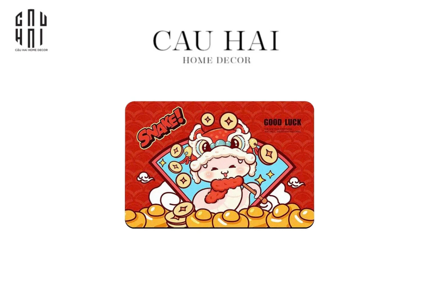 THẢM CỬA MICROFIBER - DOOR MAT - 60x90 LUCKY SNAKE-CẬU HAI HOME DECOR