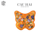 THẢM CỬA MICROFIBER - DOOR MAT - 74x80 ORANGE BUTTERFLY-CẬU HAI HOME DECOR
