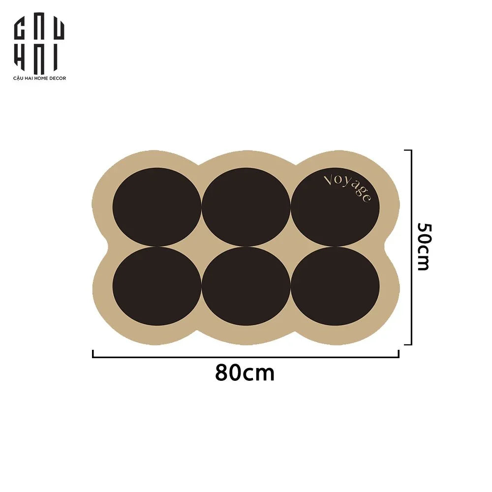 Thảm Cửa Microfiber Gen5 50X80 Multi Dot Choco Latte-CẬU HAI HOME DECOR