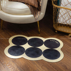 Thảm Cửa Microfiber Gen5 50X80 Multi Dot Choco Latte-CẬU HAI HOME DECOR