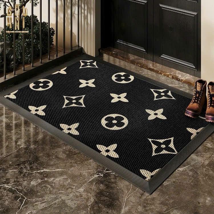 THẢM CỬA NGĂN BỤI - 80x120 LOUIS.V LE NOIR MONO - CẬU HAI HOME DECOR