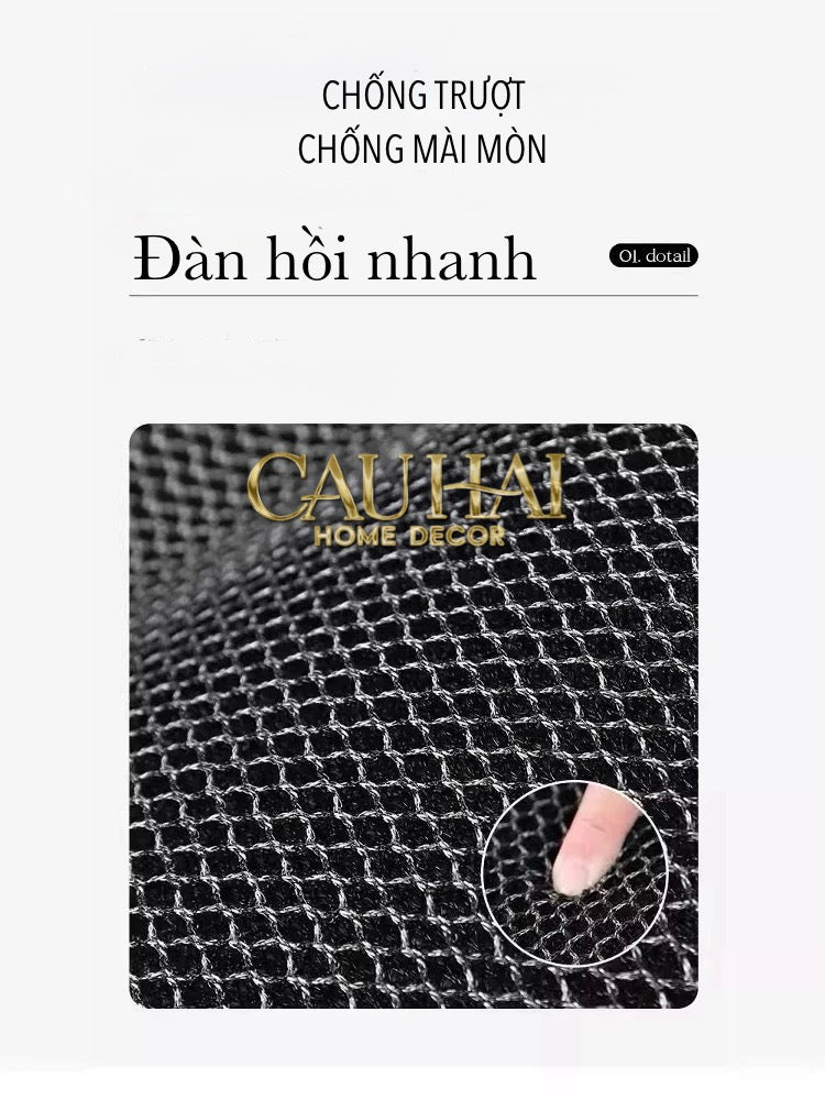 THẢM CỬA NGĂN BỤI - 80x120 LOUIS.V LE NOIR MONO - CẬU HAI HOME DECOR