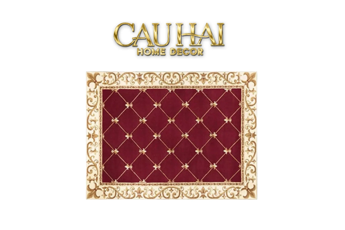 Thảm Cửa Nhung Bỉ 100X140 - Ancient Roman Royal Blue Premium Door Mat-THẢM CỬA-Đối tác tại Trung Quốc theo từng đơn đặt hàng-CẬU HAI HOME DECOR