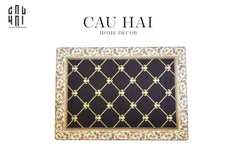 Thảm Cửa Nhung Bỉ 100X140 - Ancient Roman Royal Blue Premium Door Mat-CẬU HAI HOME DECOR