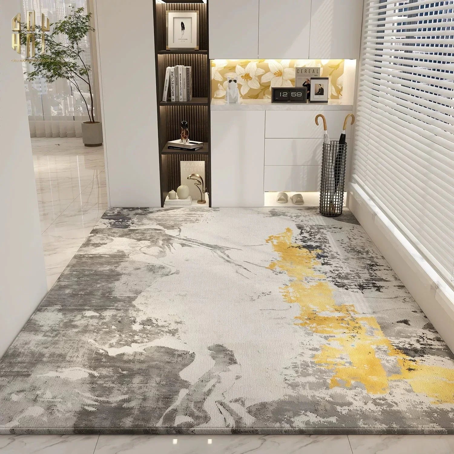 THẢM CỬA NHUNG BỈ 100X140 - ASHTON GOLD DUST - CẬU HAI HOME DECOR