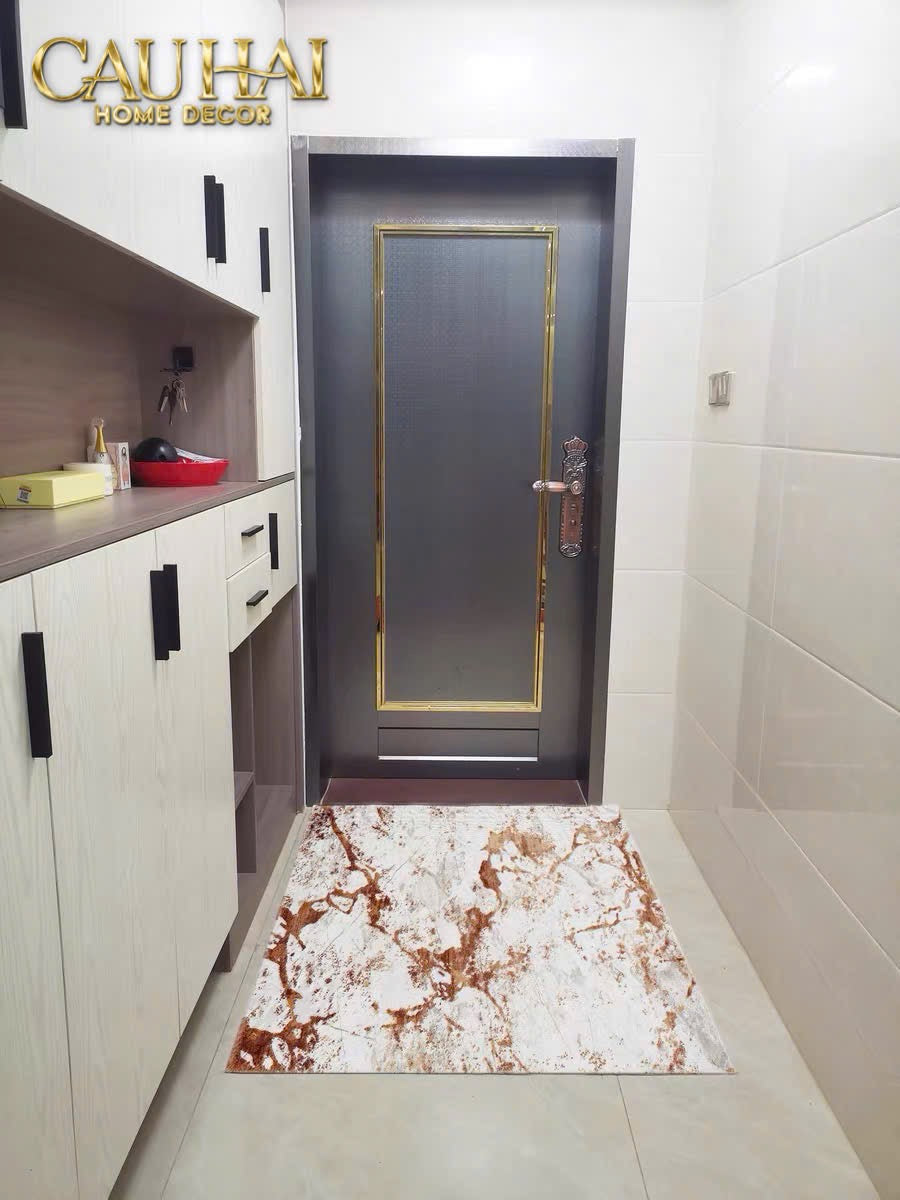 THẢM CỬA NHUNG BỈ 100X140 - ASHTON TERRA ABSTRACT - CẬU HAI HOME DECOR