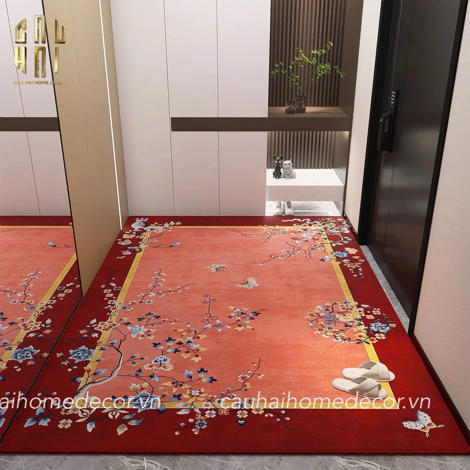 Thảm Cửa Nhung Bỉ 100X140 - Phú Quý Môn - CẬU HAI HOME DECOR