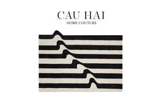 Thảm Cửa Nhung Bỉ 100×140 - Stripe Wave Réflection-CẬU HAI HOME DECOR