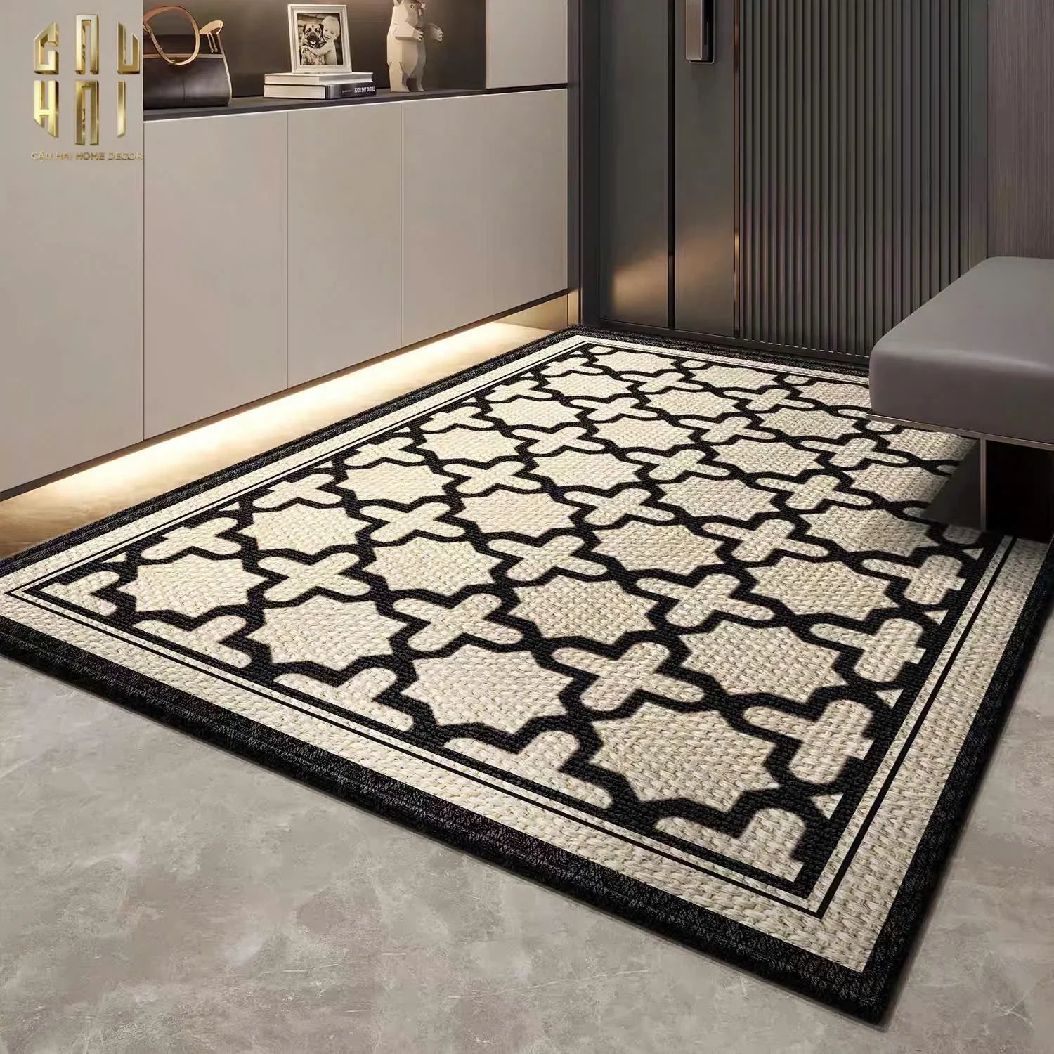 THẢM CỬA NHUNG BỈ 100x140 URBAN HERRINGBONE - CẬU HAI HOME DECOR