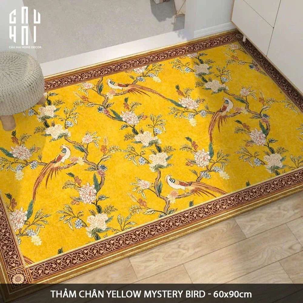 THẢM CỬA NHUNG BỈ 60X90CM - ÉCLAT MYSTERY BIRDS - FLOOR MAT-CẬU HAI HOME DECOR