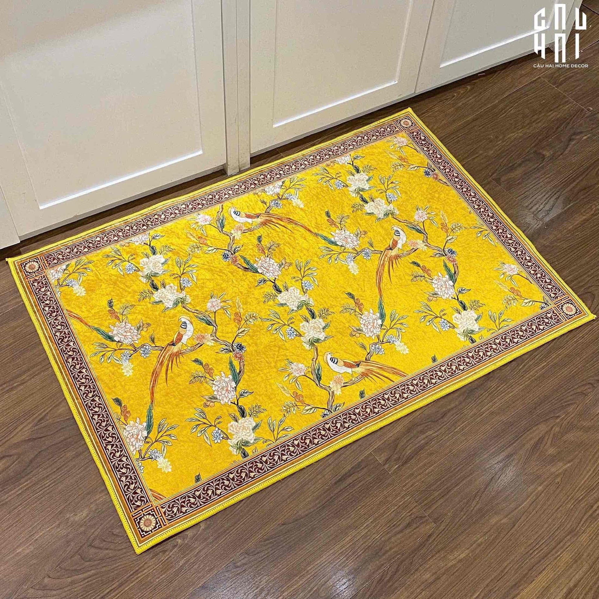 THẢM CỬA NHUNG BỈ 60X90CM - ÉCLAT MYSTERY BIRDS - FLOOR MAT-CẬU HAI HOME DECOR