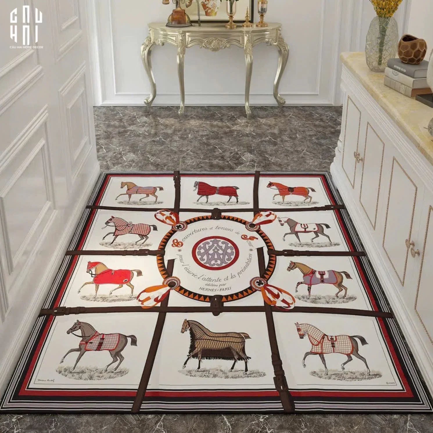 THẢM CỬA NHUNG BỈ 80x120 - DOOR MAT LE BLANC RENAISSANCE-CẬU HAI HOME DECOR