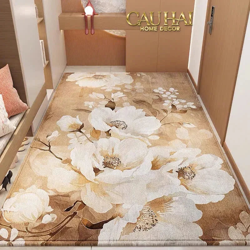 Thảm Cửa Nhung Bỉ 80x120 - Pivoine D’Ivoire Petal Serenity-CẬU HAI HOME DECOR
