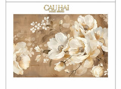 Thảm Cửa Nhung Bỉ 80x120 - Pivoine D’Ivoire Petal Serenity-CẬU HAI HOME DECOR