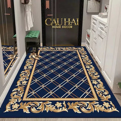 Thảm Cửa Nhung Pha Lê Cao Cấp - 80x120 Royal Gold Barocco Premium Rugs-CẬU HAI HOME DECOR