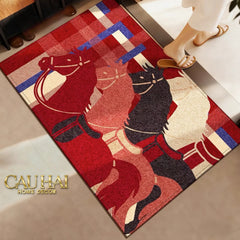 Thảm Cửa Sợi Dệt 60x90 Ngựa Kỵ Binh Hoàng Gia - Les Trois Chevaux D’Empire-CẬU HAI HOME DECOR