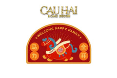 Thảm Cửa Sợi Poly - Hỷ Mã Nguyên Bảo 80x120-CẬU HAI HOME DECOR