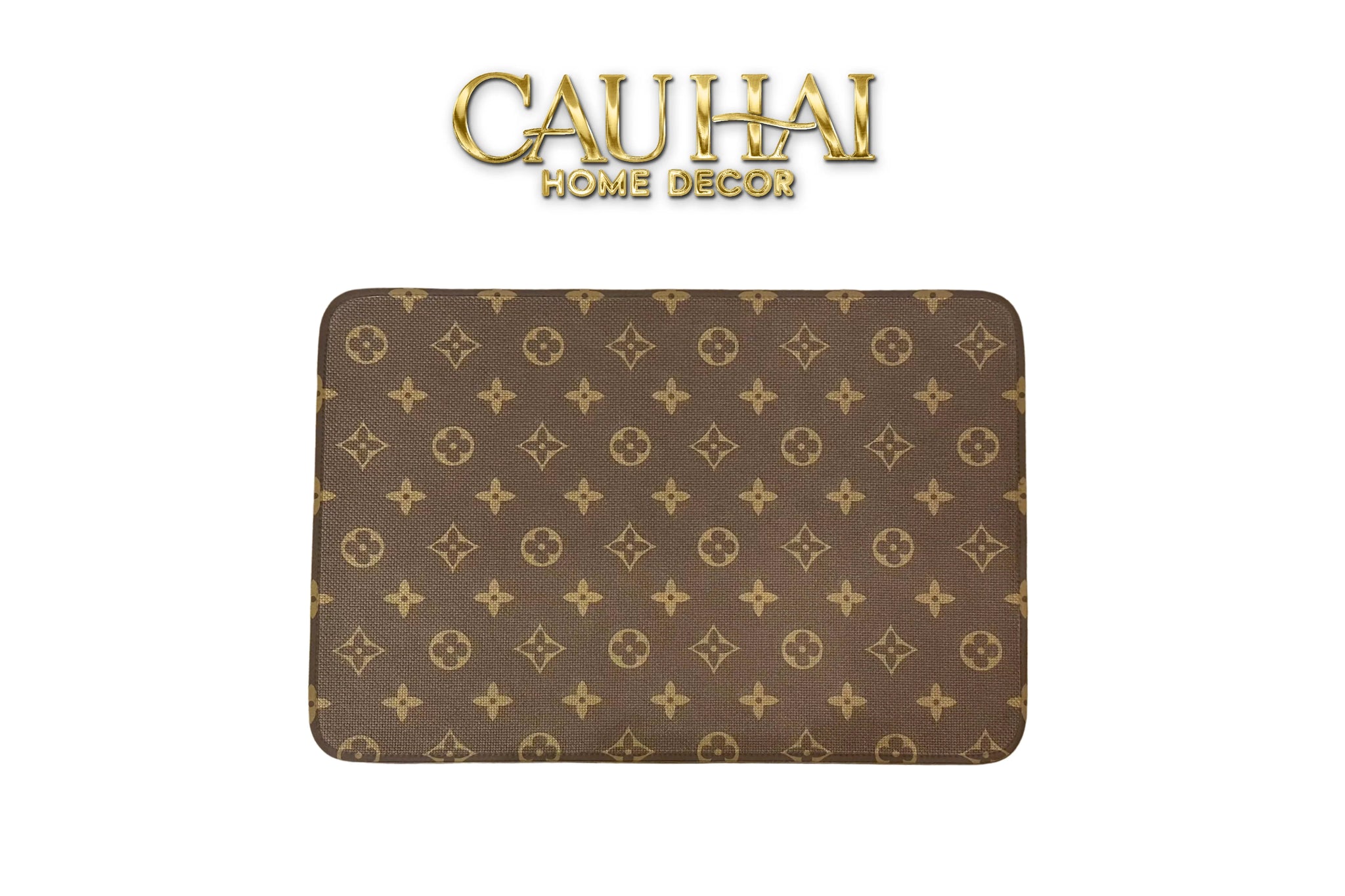 Thảm Cửa Thảm Bathroom Chenille 60X90 - Signature Fleur Monogram-CẬU HAI HOME DECOR