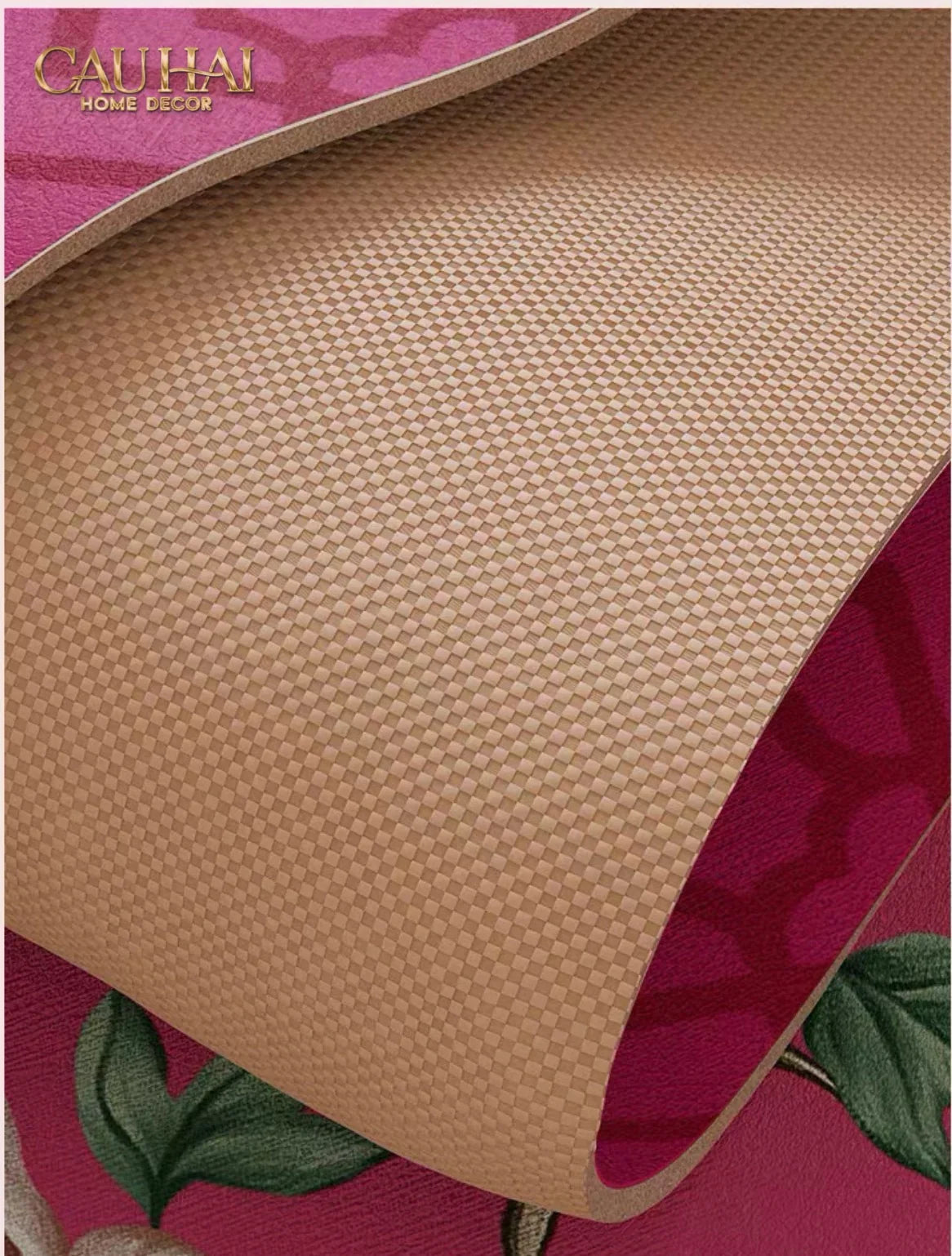 Thảm Cửa / Thảm Bathroom Micro-Nappa Gen8 45x80 Fuchsia Pink Jardin Ruyi Dynasty-CẬU HAI HOME DECOR