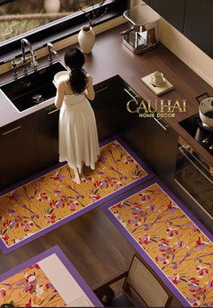Thảm Cửa / Thảm Bathroom Micro Nappa Gen8 45x90 "Mùa Vàng" - Floréal Opulenza - Aurum Peaceful-CẬU HAI HOME DECOR
