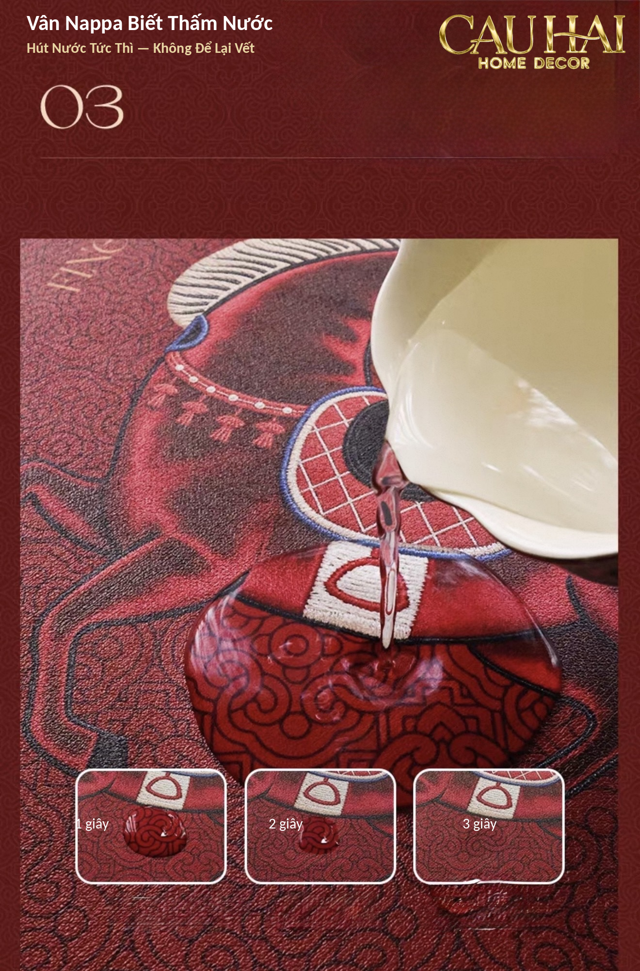 Thảm Cửa / Thảm Bathroom Micro Nappa Gen8 55x90 - Impérial Équestre Embroidered Cheval - Ruby Rouge-CẬU HAI HOME DECOR