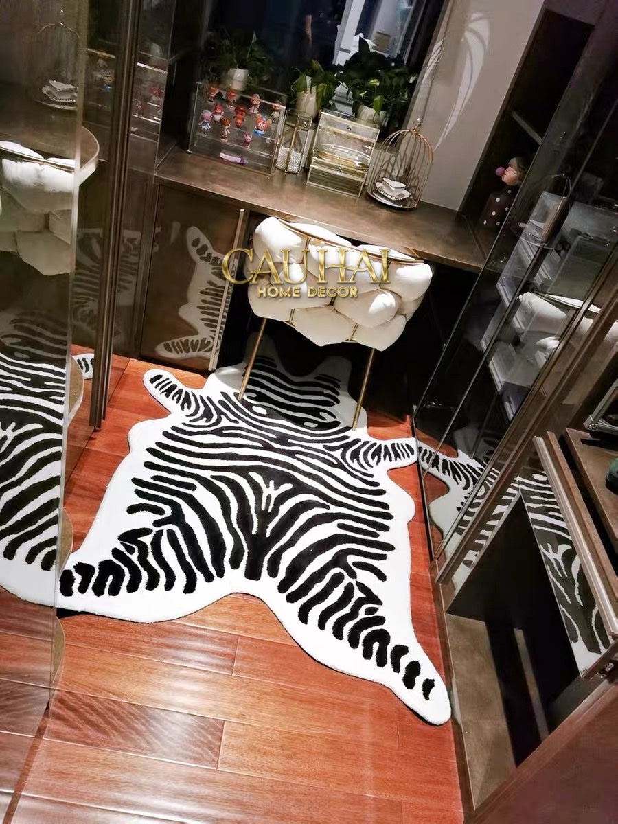 Thảm Lông Tuyết 80X110 Wild Spirit Zebra - CẬU HAI HOME DECOR