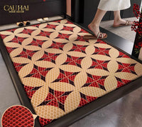 Thảm Ngăn Bụi Coil Fiber Đan Vòng 80x100 - Fortune Golden Coin - Anti-Dust 3D Mats-CẬU HAI HOME DECOR