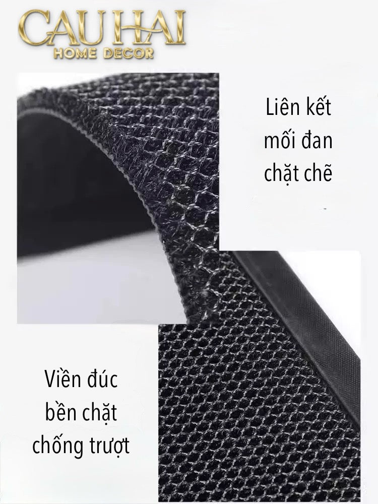 Thảm Ngăn Bụi Coil Fiber Đan Vòng - 80X120 Le Noir Monogram 3D Anti-Dust Mats-THẢM CỬA-Đối tác tại Trung Quốc theo từng đơn đặt hàng-CẬU HAI HOME DECOR