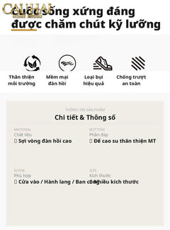 Thảm Ngăn Bụi Ngựa Ô Coil Fiber Đan Vòng 80x100 - Équestre Royale Cheval Anti-Dust 3D Mats-CẬU HAI HOME DECOR