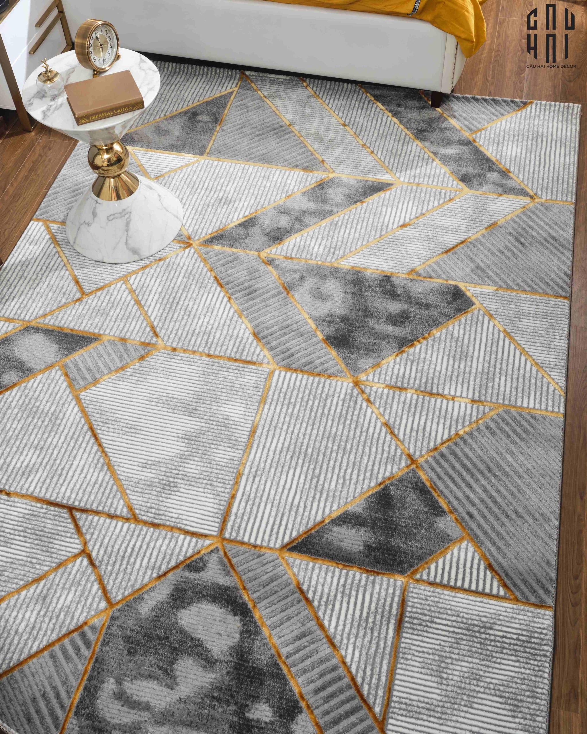 THẢM SOFA POLYGON GOLD PREMIUM 2M-2M9 SS25 - CẬU HAI HOME DECOR