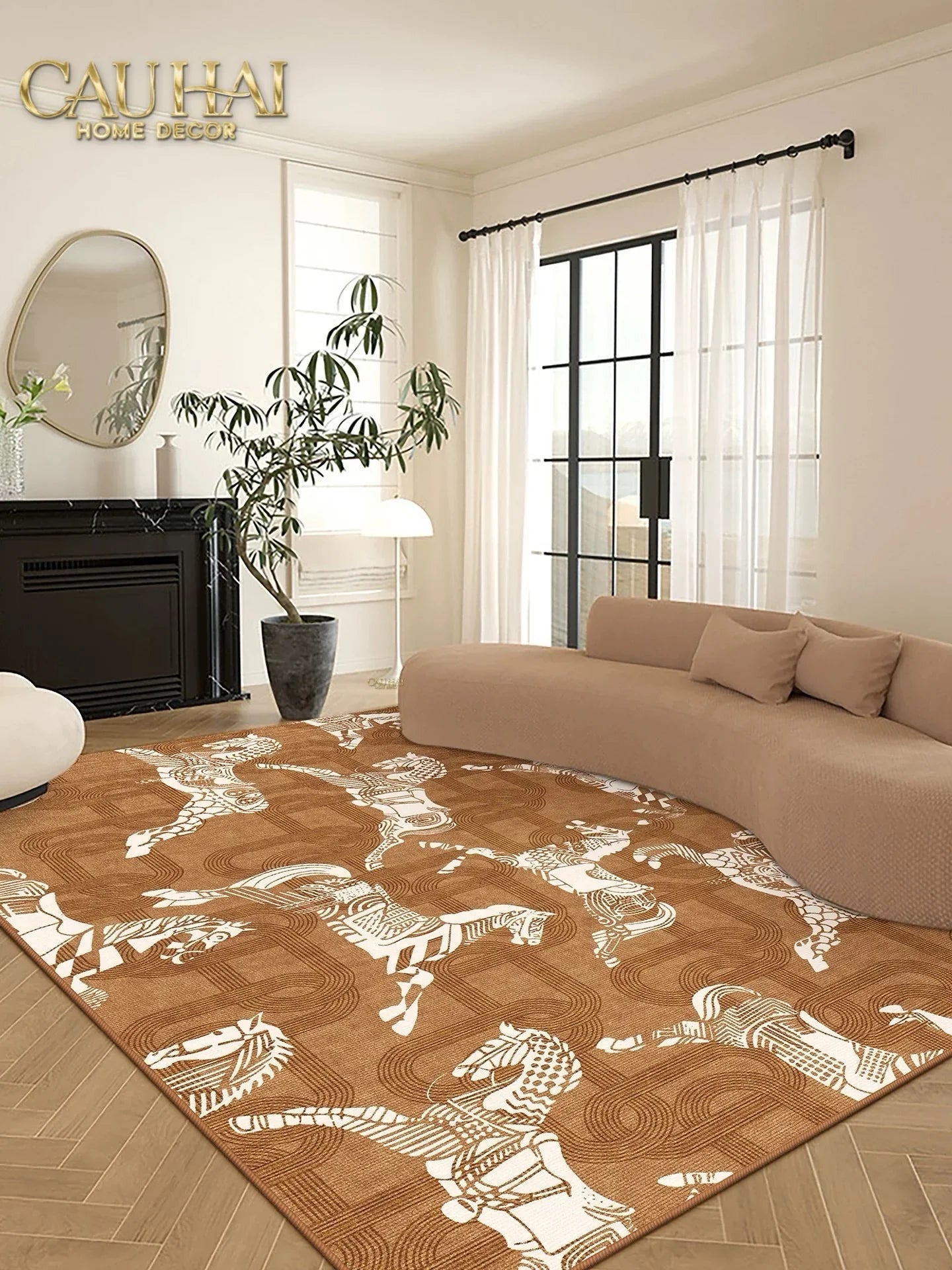 Thảm Trải Sàn Nhung Bỉ 140X200 Arrakis Cavalier-CẬU HAI HOME DECOR
