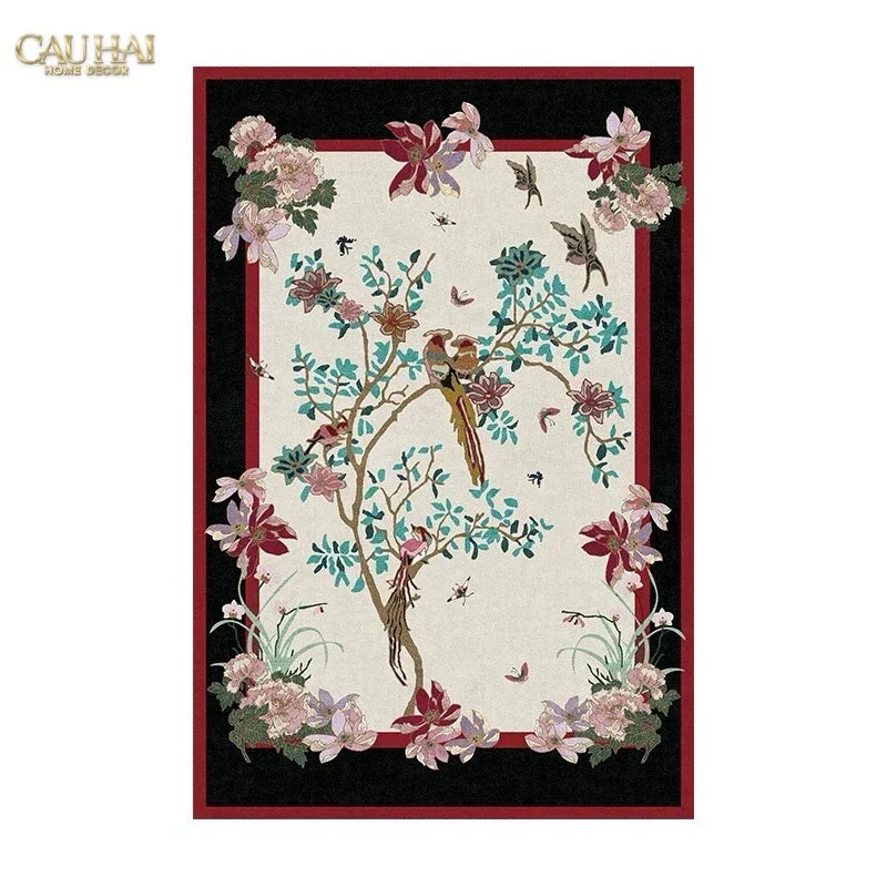 Thảm Trải Sàn Nhung Bỉ 140X200/160X230 - Nocturne Avian Impériale Rectangular-CẬU HAI HOME DECOR