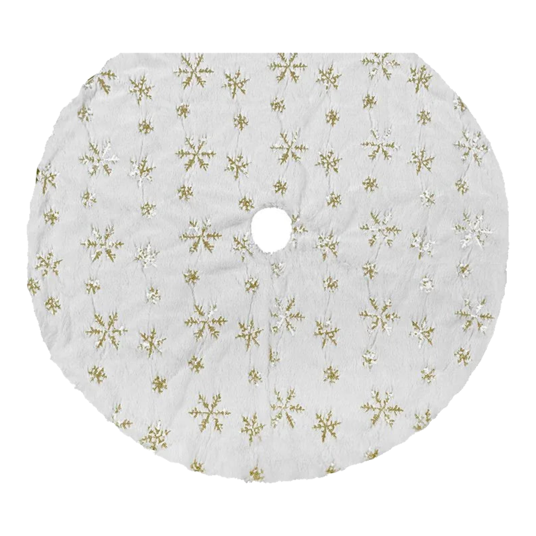 Thảm Trang Trí Giáng Sinh - Christmas Tree Carpet - White-THẢM TRẢI SÀN-Đối tác tại Trung Quốc theo từng đơn đặt hàng-CẬU HAI HOME DECOR