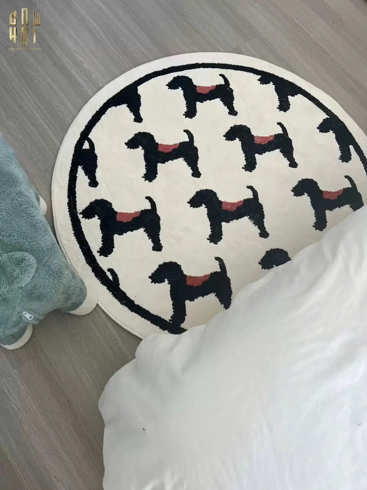 THẢM TRÒN DỆT KIM D120/160 - NOBLE CANICHE - CẬU HAI HOME DECOR