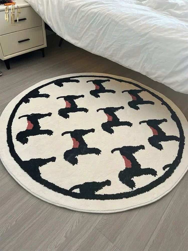 Thảm Tròn Dệt Kim D120/160 - Noble Caniche - CẬU HAI HOME DECOR